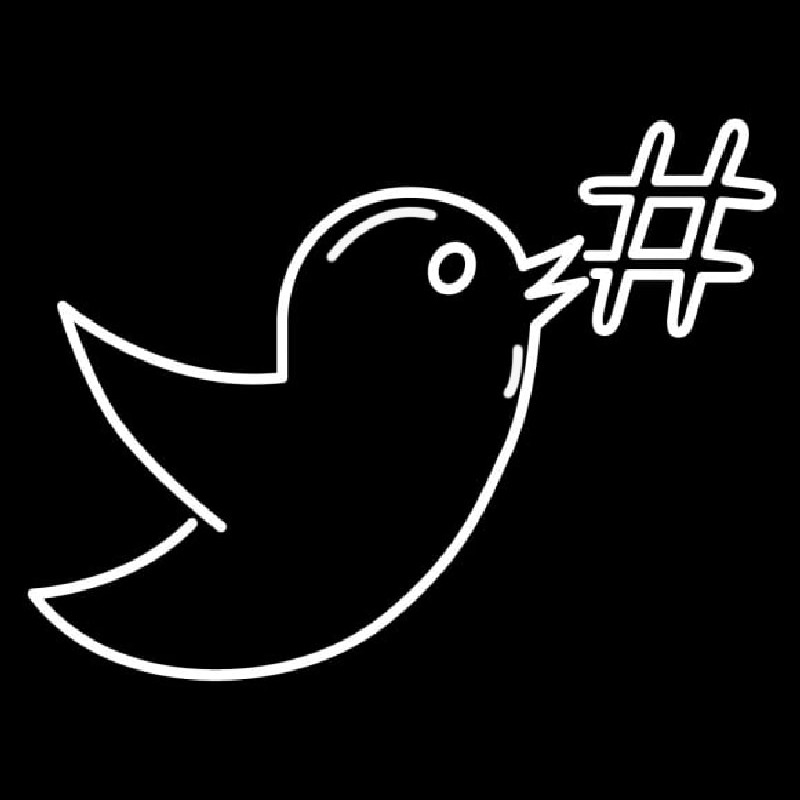 Bird With Hashtag Logo Neonkyltti