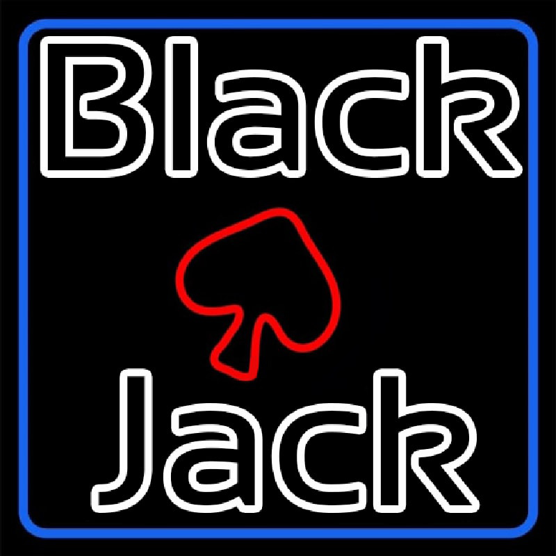 Blackjack White Neonkyltti