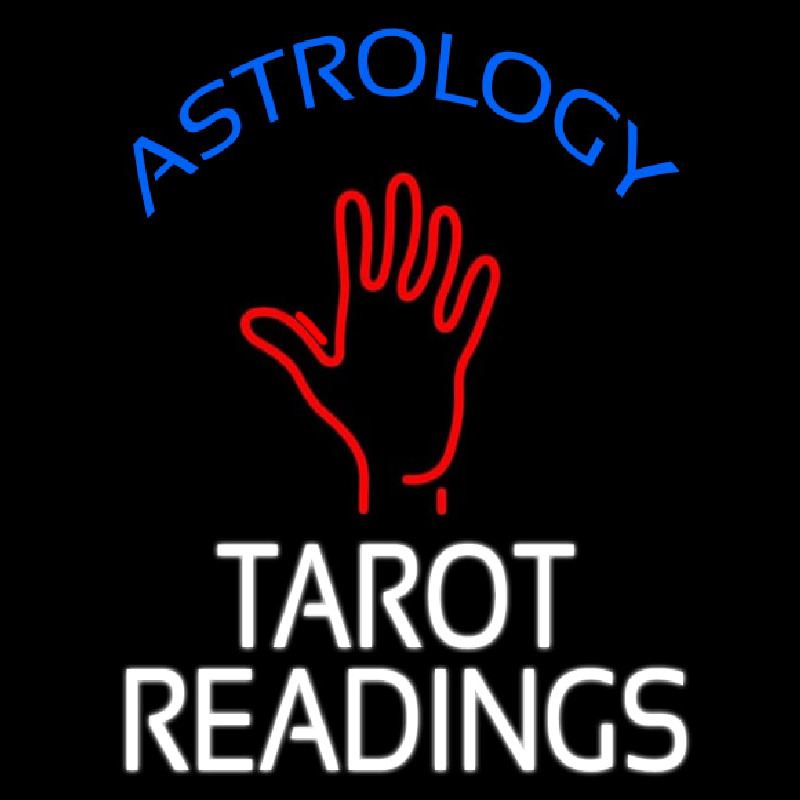 Blue Astrology White Tarot Readings Neonkyltti
