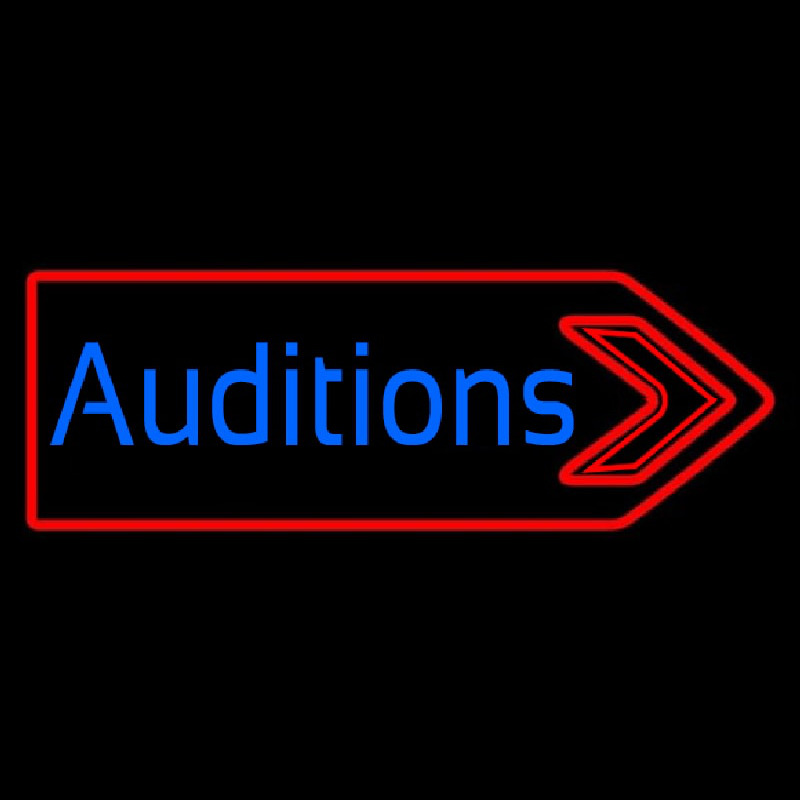 Blue Auditions With Arrow Neonkyltti