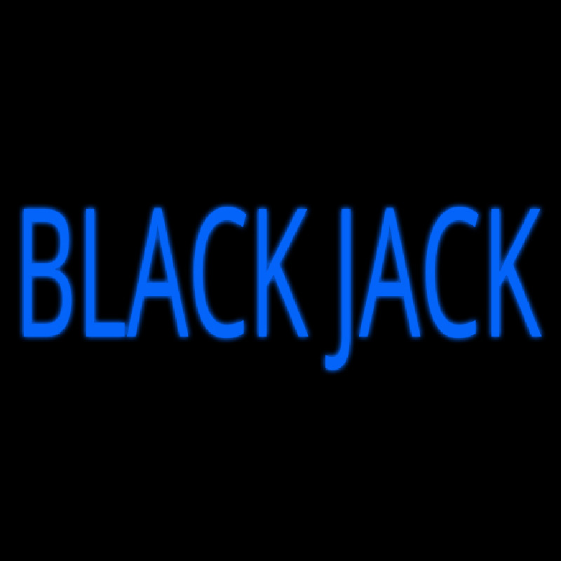 Blue Blackjack Neonkyltti