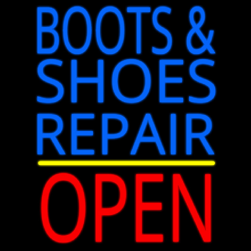 Blue Boots And Shoes Repair Open Neonkyltti
