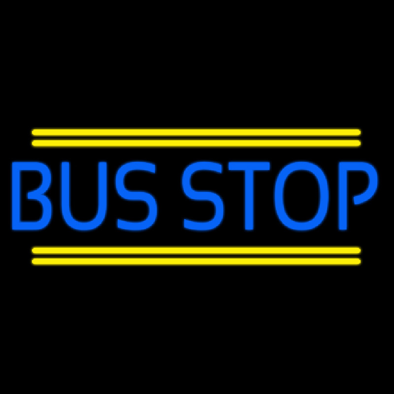 Blue Bus Stop Neonkyltti