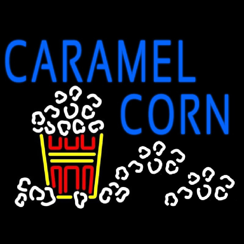 Blue Caramel Corn With Logo Neonkyltti
