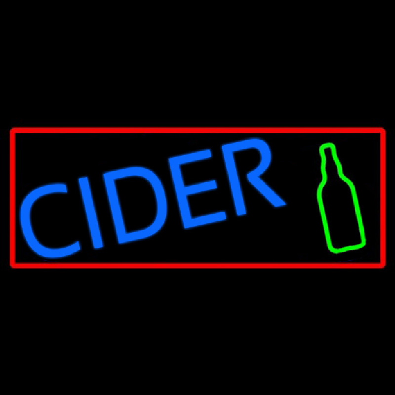 Blue Cider With Red Border Neonkyltti