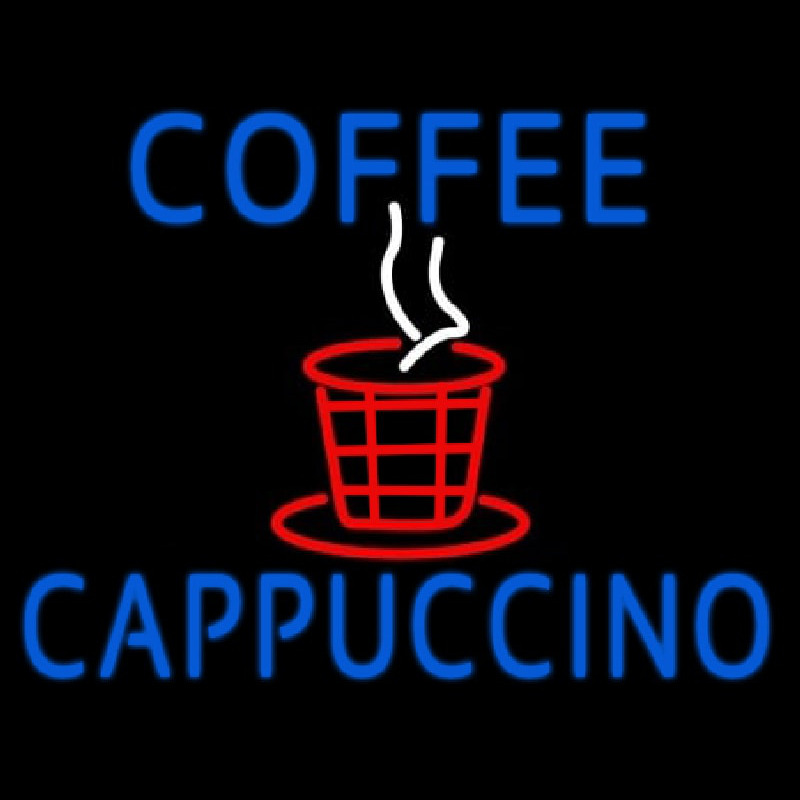 Blue Coffee Cappuccino Neonkyltti