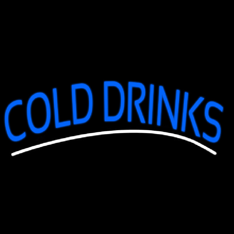 Blue Cold Drinks Neonkyltti