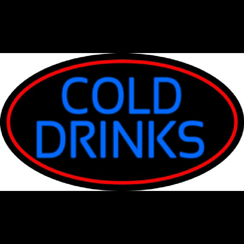 Blue Cold Drinks With Red Oval Neonkyltti