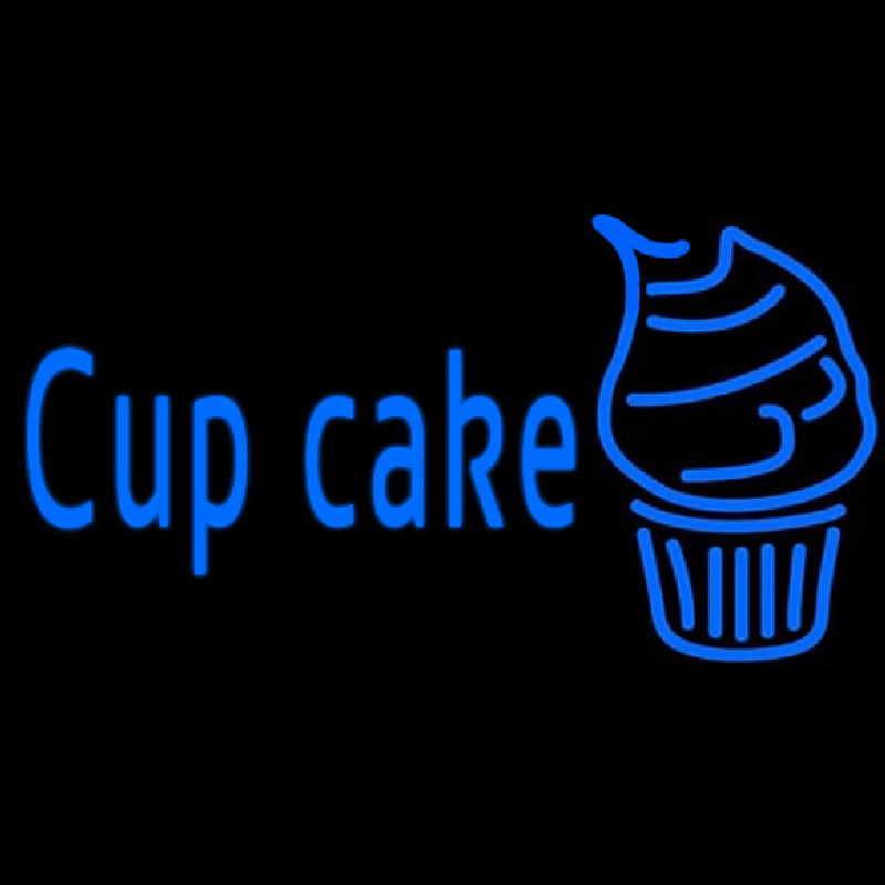 Blue Cupcake With Cupcake Neonkyltti