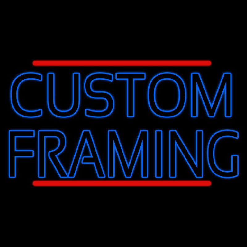 Blue Custom Framing With Lines Neonkyltti