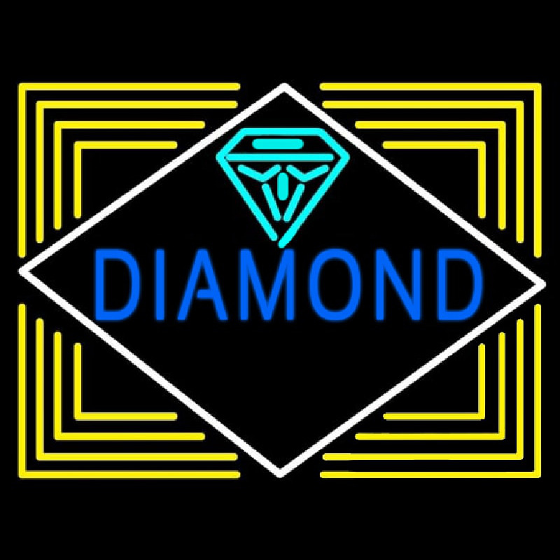 Blue Diamond Block Neonkyltti
