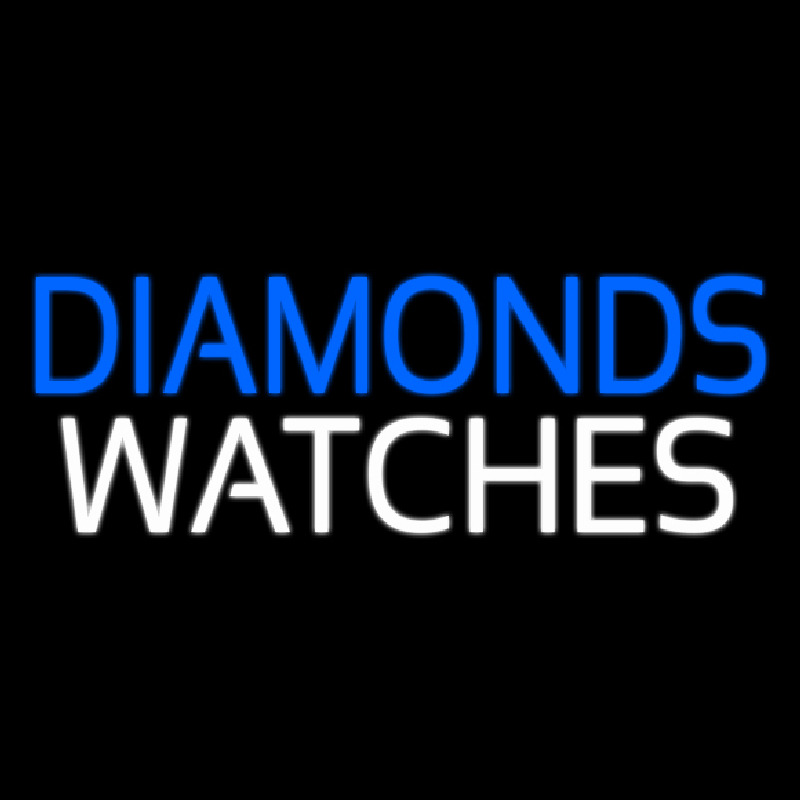 Blue Diamonds White Watches Neonkyltti