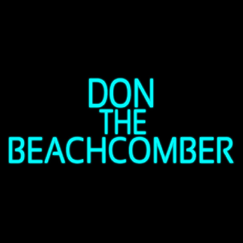 Blue Don The Beachcomber Tiki Bar Neonkyltti