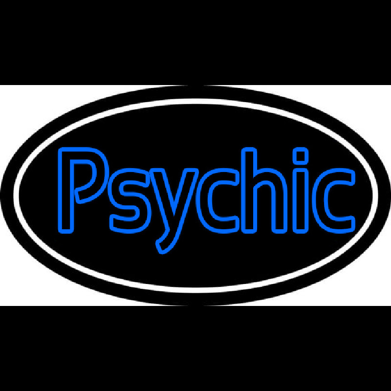 Blue Double Stroke Psychic White Border Neonkyltti
