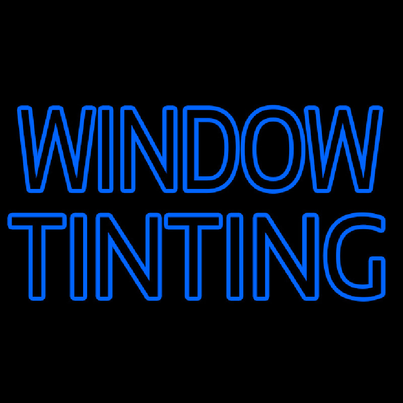 Blue Double Stroke Window Tinting Neonkyltti