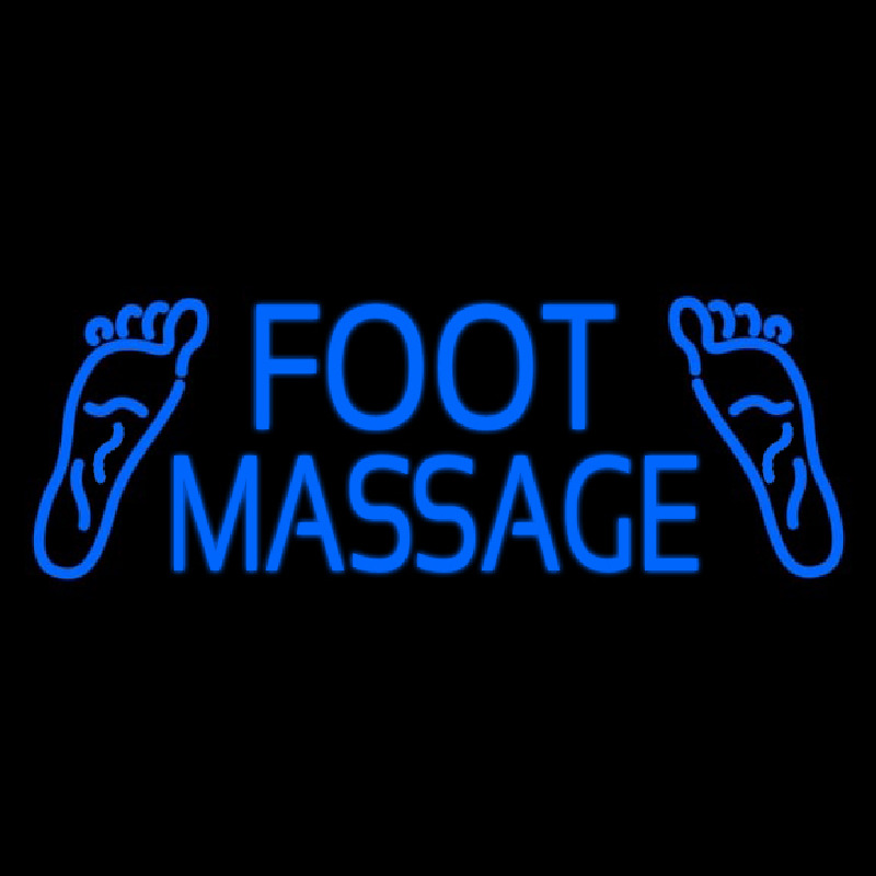 Blue Foot Massage Neonkyltti
