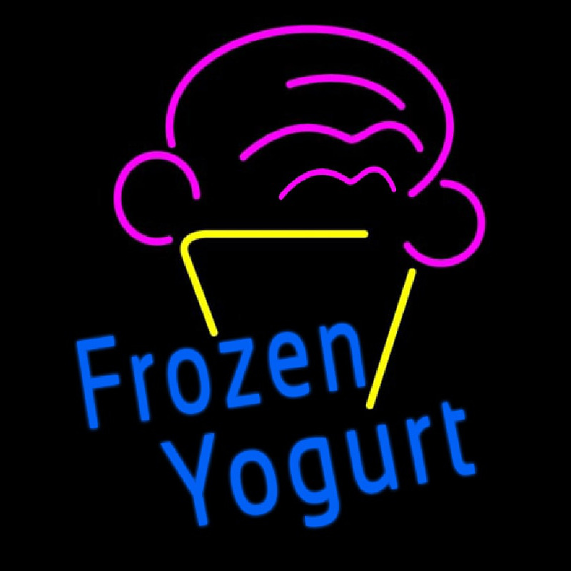 Blue Frozen Yogurt With Logo Neonkyltti