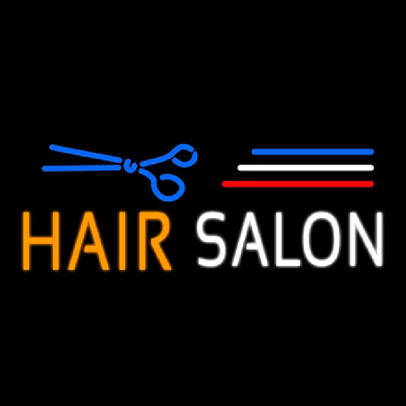 Blue Hair Salon Logo Neonkyltti