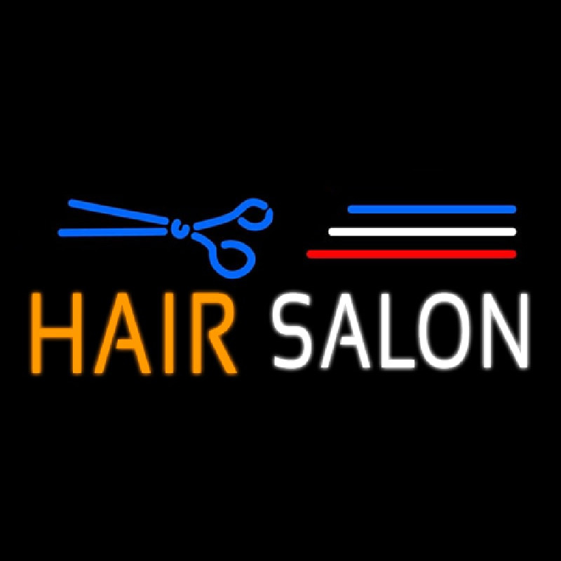 Blue Hair Salon Logo Neonkyltti