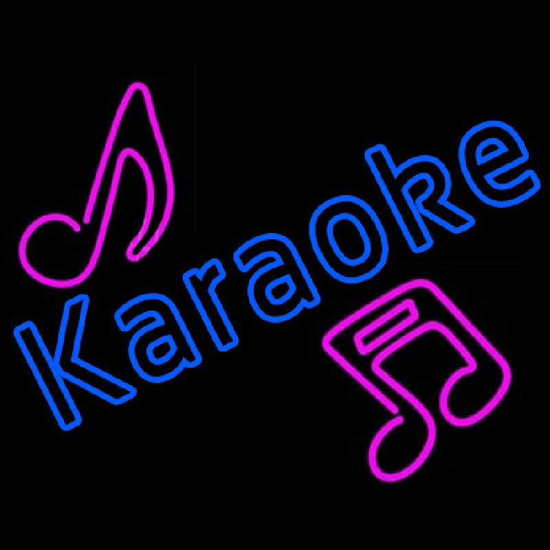 Blue Karaoke Red Musical Neonkyltti