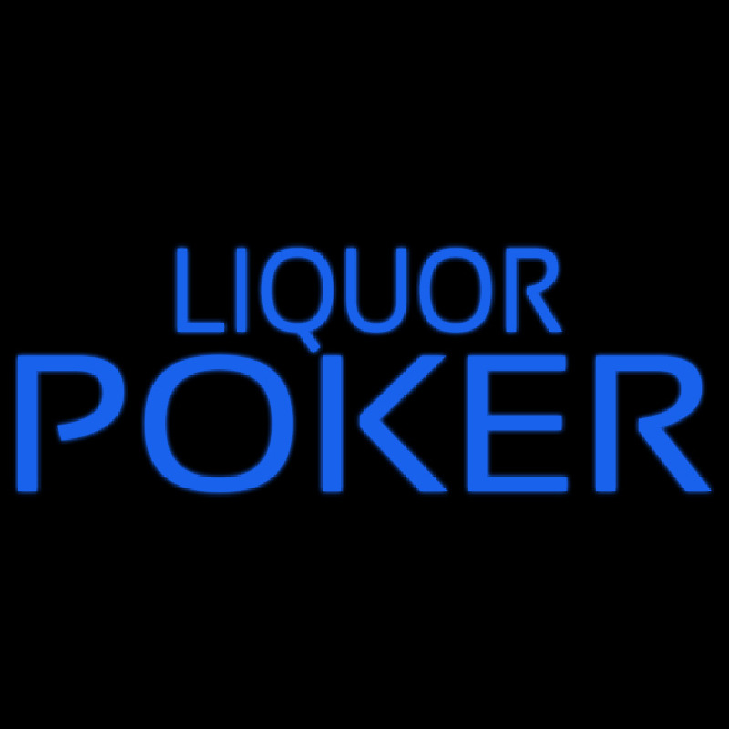 Blue Liquor Poker Neonkyltti