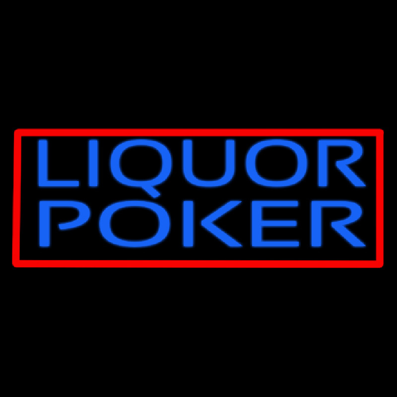 Blue Liquor Poker Neonkyltti