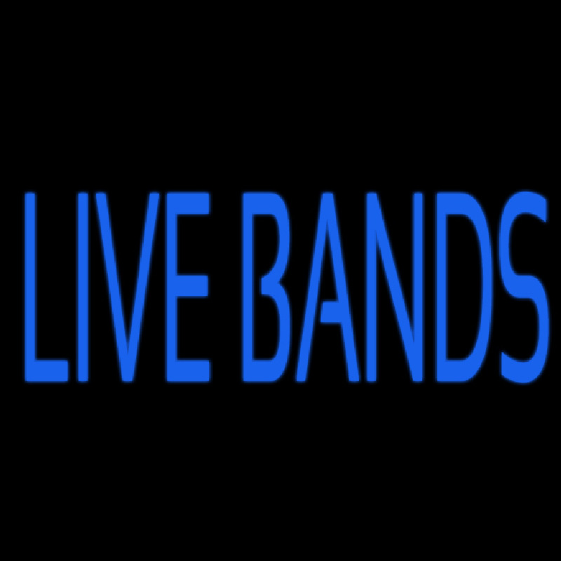 Blue Live Bands Neonkyltti