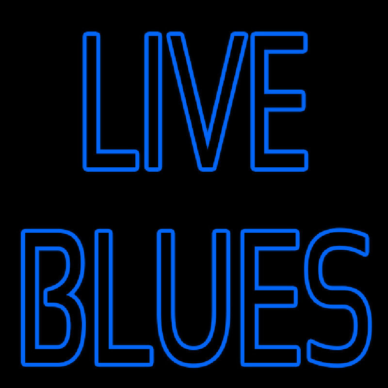 Blue Live Blues Neonkyltti
