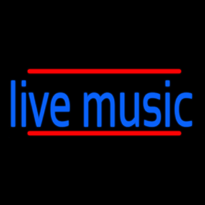Blue Live Music Red Line Neonkyltti
