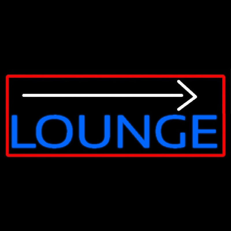 Blue Lounge And Arrow With Red Border Neonkyltti