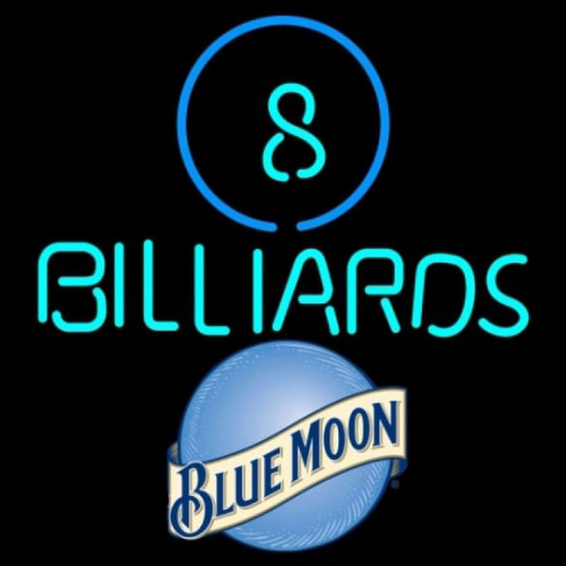 Blue Moon Ball Billiards Pool Beer Sign Neonkyltti