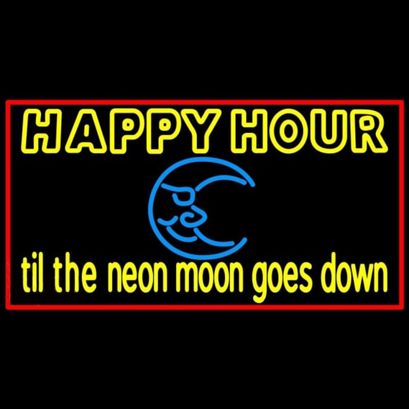 Blue Moon Happy Hour Till Beer Sign Neonkyltti