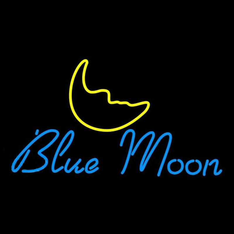 Blue Moon Italic Beer Sign Neonkyltti