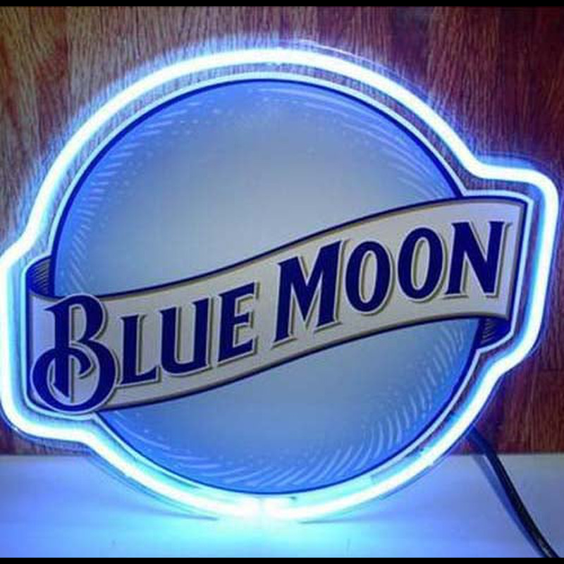 Blue Moon Olut Baari Avoinna Neonkyltti