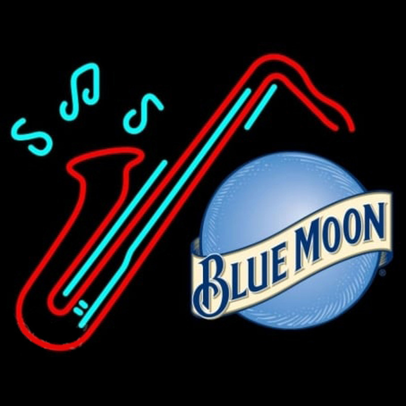 Blue Moon Sexaphone Beer Neonkyltti