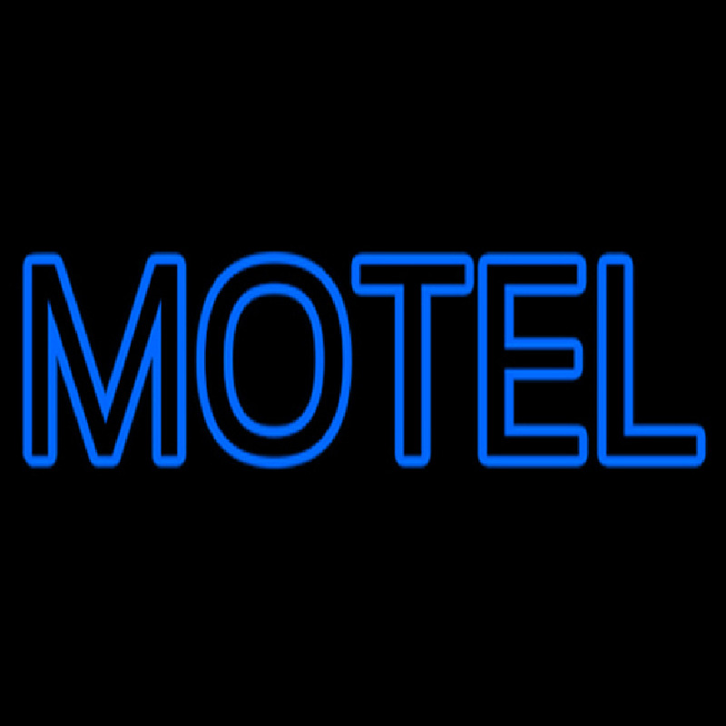 Blue Motel Double Stroke Neonkyltti