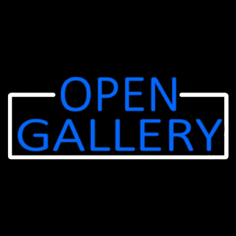 Blue Open Gallery With White Border Neonkyltti