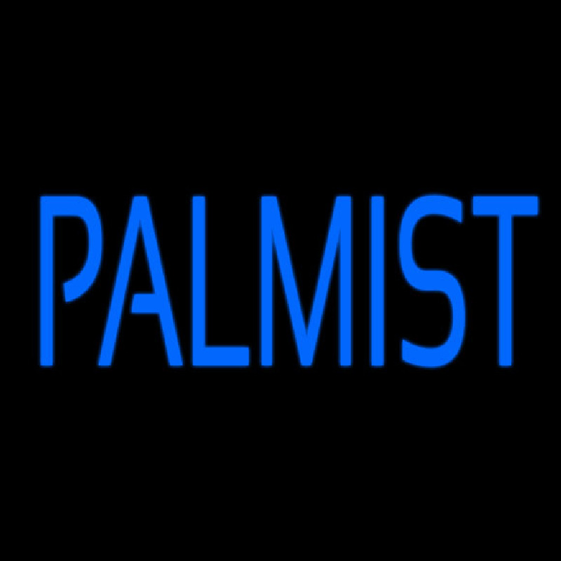 Blue Palmist Block Neonkyltti
