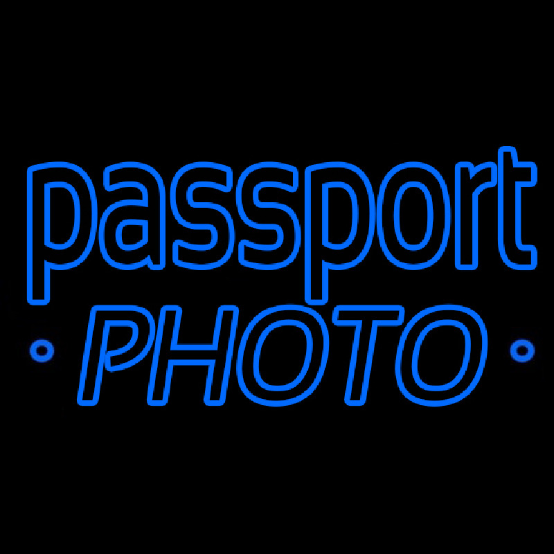 Blue Passport Neonkyltti