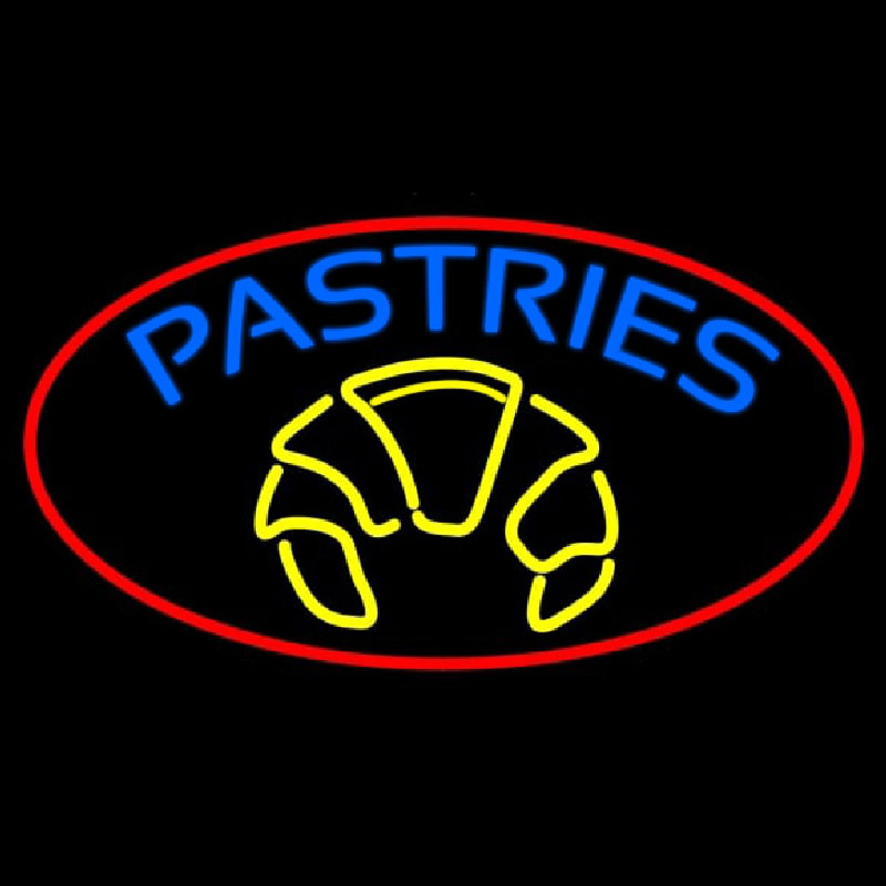 Blue Pastries Logo Neonkyltti