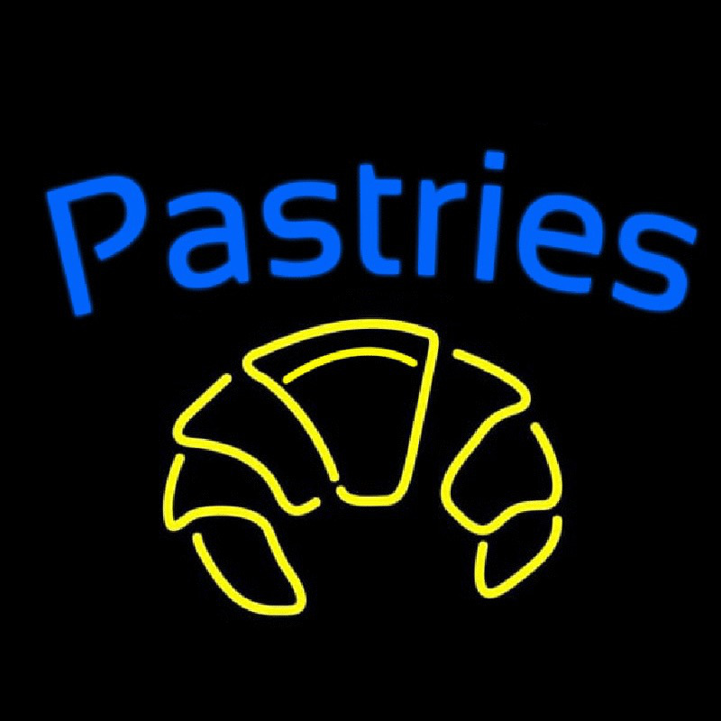 Blue Pastries Logo Neonkyltti