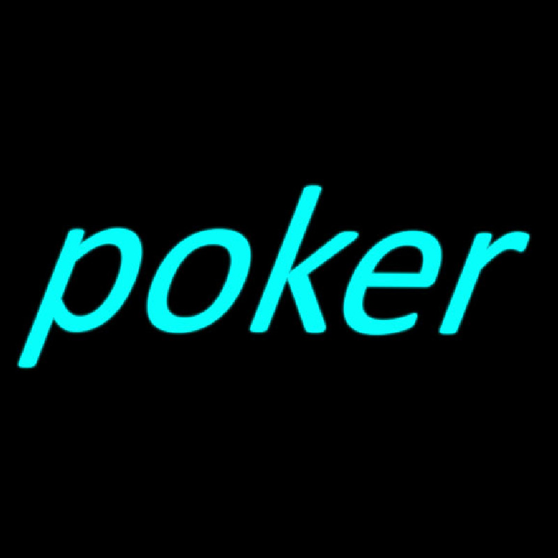 Blue Poker Neonkyltti