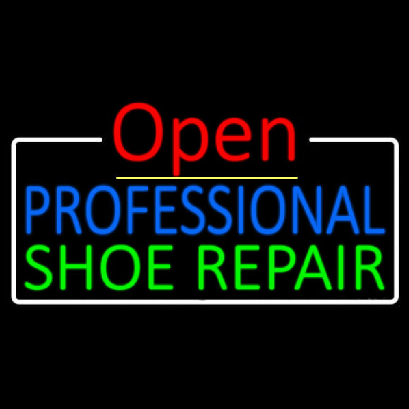 Blue Professional Green Shoe Repair Open Neonkyltti