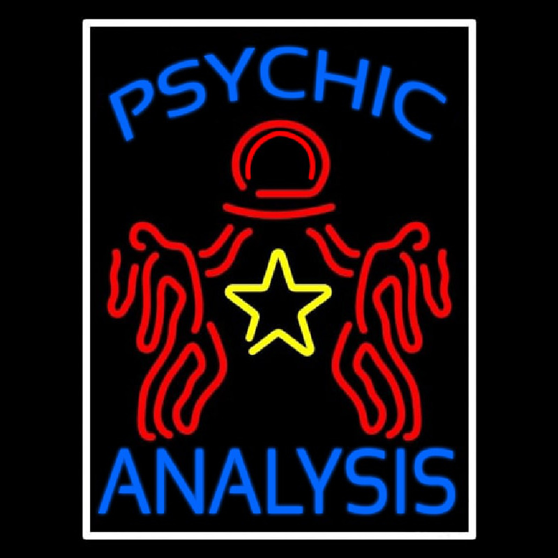 Blue Psychic Analysis With Logo Neonkyltti