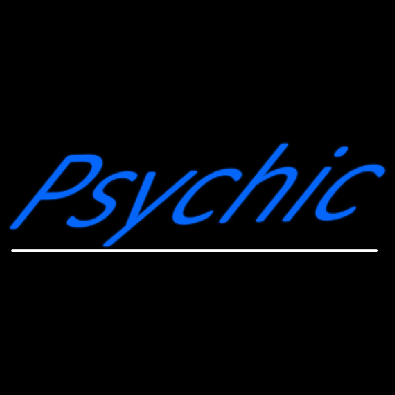 Blue Psychic White Line Neonkyltti