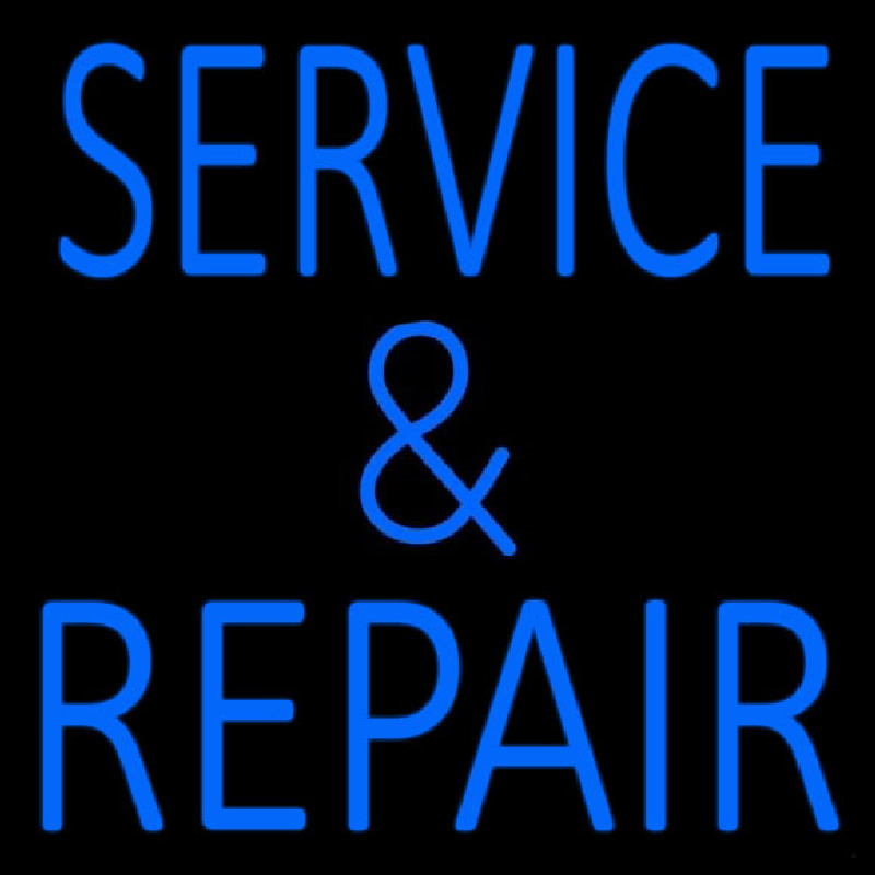Blue Service And Repair 1 Neonkyltti