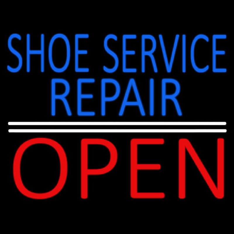 Blue Shoe Service Repair Open Neonkyltti