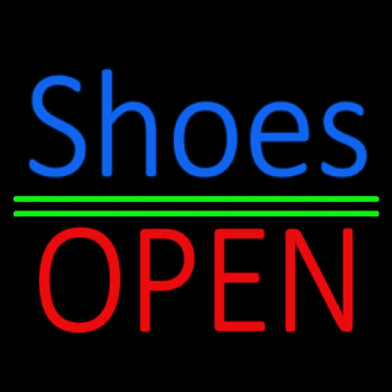 Blue Shoes Open With Line Neonkyltti