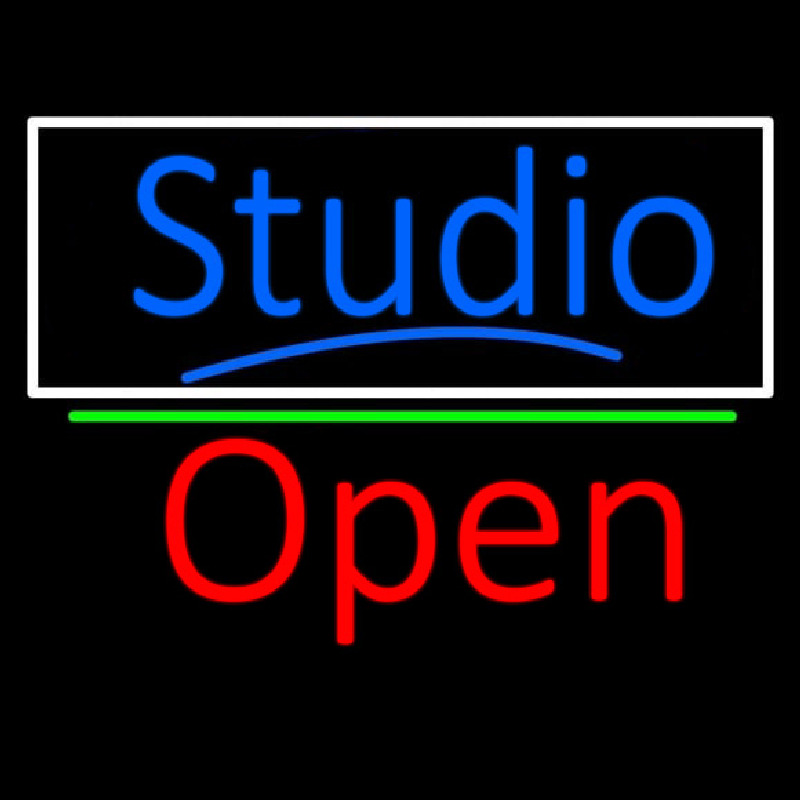 Blue Studio With Open 2 Neonkyltti