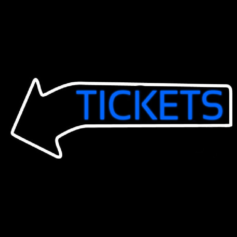 Blue Tickets With Arrow Neonkyltti
